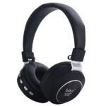 بوي سماعة رأس لاسلكية بلوتوث قابلة للطي متوافق مع الموبايل والكمبيوتر لون أسود