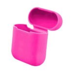 جراب حماية سليكون لسماعة ابل ايربودز لون زهري غامق