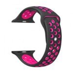Bracelet silicone 42mm For Apple Watch Black & Pink Color