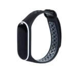 Bracelet silicone for Xiaomi 3 & Xiaomi 4 Watch Band Black & Gray Color - Image 6