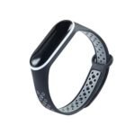 Bracelet silicone for Xiaomi 3 & Xiaomi 4 Watch Band Black & Gray Color - Image 3