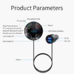 Fm Transmitter Car With Charger Car Mp3 Player for car hands free receiver Car Kit with Mic - TF Card - 2USB - for iPhone,iPad and Other Android Phones - BC29B - Image 7