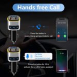 Fm Transmitter Car With Charger Car Mp3 Player for car hands free receiver Car Kit with Mic - TF Card - USB Drive - Play for iPhone,iPad and Other Android Phones - BC41 - Image 4