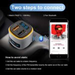 Fm Transmitter Car With Charger Car Mp3 Player for car hands free receiver Car Kit with Mic - TF Card - USB Drive - Play for iPhone,iPad and Other Android Phones - BC41 - Image 7