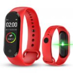 M4 Smart Watch Touch Screen Compatible with Android and iOS - Red - Image 8