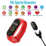 M4 Smart Watch Touch Screen Compatible with Android and iOS - Red - Image 7
