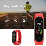 M4 Smart Watch Touch Screen Compatible with Android and iOS - Red - Image 5