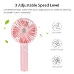 BEDO Mini Fan Rechargeable portable Pink Color - Image 3
