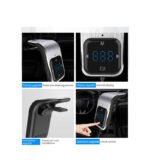 Fm Transmitter Car With Charger Car Mp3 Player for car hands free receiver Car Kit with Mic - TF Card - 2USB - for iPhone,iPad and Other Android Phones - BC39 - Image 4