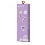 Wopow LT23 USB To Type-C Charge Cable 2.1A Fast Charge Stable Transmission 1m Data Line Aluminum Alloy Charging Interface Purple Color