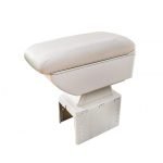 كونسولة ومسند يد للسيارة جلد مستويين لتخزين الأغراض وثلاث مخارج يو اس بي خلفية مستويات مختلفة لراحة اليد اثناء قيادة السيارة مناسب لجميع السيارات لون بيج