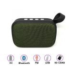 M5 Bluetooth Mini Portable Speaker With Calling – FM Radio – USB- Card Slot Compatible With All Devices Green Color