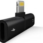Adapter iphone 2 Port to Charge & Use Headphone Together for iPhone - Black