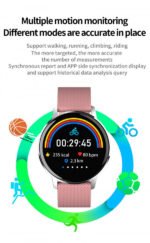 T4 Smart Watch Touch Screen Compatible with Android and iOS - Pink - Image 3
