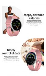 T4 Smart Watch Touch Screen Compatible with Android and iOS - Pink - Image 2