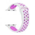 Bracelet silicone 42mm For Apple Watch White & light blue Color