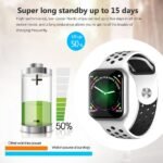 F9 Smart Watch Full Touch Screen, Massages & Calls Compatible with Android and iOS Silver Color - Image 3