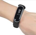 Bracelet silicone for Xiaomi 3 & Xiaomi 4 Watch Band Black & Gray Color - Image 2