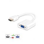 HDMI to VGA Adapter 1080p for Laptop, PC, Monitor, Projector and More - White