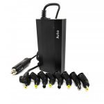 شاحن متعدد الاغراض 120وات يعمل علي التيار الكهربائي وولاعة السيارة لشحن أجهزة اللاب توب والموبايلات والكاميرات والشاشات والطابعات مزود بمخرج usb