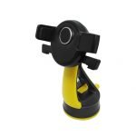 Mobile holder Auto Close For car installed in the glass or the dashboard for easy and safe talking and driving - B26 -Yellow