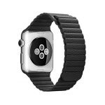 سوار جلد مغناطيسي 38 مم لساعة ابل الذكية لون أحمر أسود