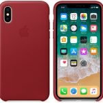 Apple iPhone X Leather Case – Red, MQTE2ZM/A