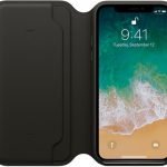 غطاء جلدي قابل للطي ابل ايفون اكس – اسود، MQRV2ZM/A