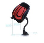 ⁦حامل موبايل للسيارة قابل للانحناء 360 درجة متوافق مع جميع الأجهزة - B23 - أحمر⁩ - الصورة ⁦2⁩