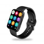 S216 Smart Watch with Oxygen level-heart rate-Blood pressure - Calls & Messages Compatible with Android and iOS Black Color