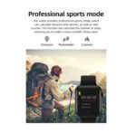 T600S Smart Watch with Oxygen level-Heart rate-Blood pressure-Massages & Calls Compatible with Android and iOS Black Color - Image 5