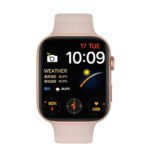 FK88 Smart Watch 44MM-SERIES 6 - Full Touch Screen, All watch Buttons Work with 2 Fabric & Silicone Straps, Support Arabic language, compatible  Android & IOS, Gold Color - Image 7