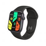 FR99 Pluse ساعة ذكية 44MM-SERIES 6 شاشة تتش بالكامل جميع زراير الساعة تعمل  مع 2 سوار قماش و سيليكون تدعم اللغة العربية ومتوافقة مع  Android و IOS لون أسود