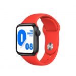 G63L Smart Watch with Body Temperature-oxygen level-heart rate-Blood pressure-Massages & Calls Compatible with Android and iOS Red Color