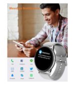 ⁦ساعة ذكية S8 شاشة كاملة تعمل باللمس – رسائل ومكالمات – متوافق مع نظامي Android و IOS لون فضي⁩ - الصورة ⁦3⁩