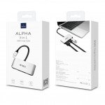 WiWU Alpha C2H 3 in 1 Compatible for MacBook & other Type-C - Grey