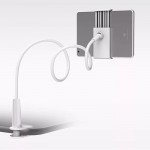 Flexible stand for mobile and iPad that fixes on the table, compatible with all devices - L-12 - White