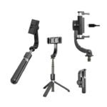 ⁦حامل L08 للهاتف الذكي للتصوير الاحترافي وعصا سيلفي مع حامل ثلاثي القوائم مدمج  وبلوتوث لالتقاط الصورة – 86 سم قابلة للطي⁩ - الصورة ⁦3⁩
