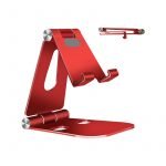 Desktop Stand For Mobile & iPad Foldable & Adjustable - AR-2 - Red