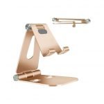 Desktop Stand For Mobile & iPad Foldable & Adjustable - AR-2 - Gold