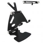 Desktop Stand For Mobile & iPad Foldable & Adjustable - B18 - Black