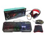 banda Gaming keyboard and mouse combo with USB wired headset with microphone and large mouse pad - G11