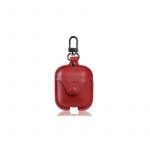 Protective case for Apple AirPods leather with hook Red - UN-301
