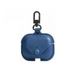 Protective case for Apple AirPods Pro leather with hook Blue - UN-302