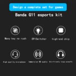 banda Gaming keyboard and mouse combo with USB wired headset with microphone and large mouse pad - G11 - Image 6