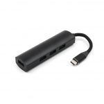 Type-C To 4 Port USB Hub - Black