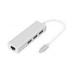 Type-C To 3 Port USB & j45 Hub