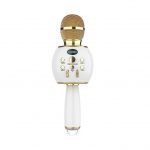 Wireless DS888 Karaoke Microphone Portable Handheld Bluetooth Condenser Microphone and Speaker - Gold & White