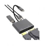 ⁦محول من يو اس بي سي الي فيجا / اتش دي ام اي / يو اس بي / صوت / يو اس بي سي - 5 في 1 - رمادي⁩ - الصورة ⁦2⁩