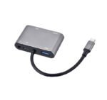 ⁦محول من يو اس بي سي الي فيجا / اتش دي ام اي / يو اس بي / صوت / يو اس بي سي - 5 في 1 - رمادي⁩ - الصورة ⁦6⁩